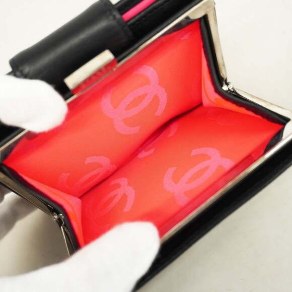 Chanel Cambon Wallet, Lambskin, Black and White, Women's - Picture 7 of 9